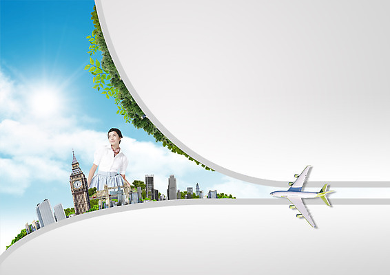 PSD 서양인 구름 편집 편집이미지 건축물 여자 해외여행 여행 하늘 비행기 한명 빌딩 상반신 20대 성인 빅벤 이미지편집 자연요소 외국인 1 해외 건축 항공교통 대중교통 사람 청년 건물 시계탑 런던 파일형식