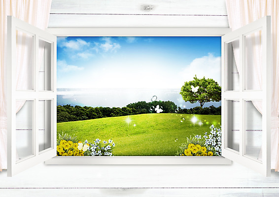 PSD 나무 구름 편집 편집이미지 꽃 여행 나비 창문 하늘 잔디 사람없음 물방울 커튼 오픈 이미지편집 자연요소 식물 곤충 파일형식