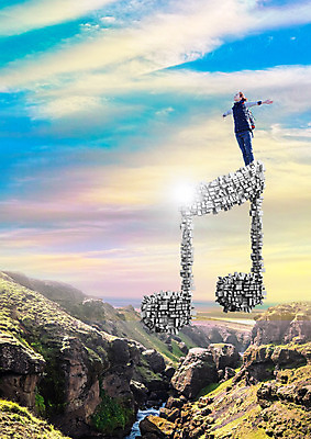 PSD 구름 편집 편집이미지 여자 여행 음표 하늘 팔벌리기 바위산 산 한명 서기 20대 성인 골짜기 계곡 한국인 배낭여행 이미지편집 자연요소 1 기호 음악 모션 자연 사람 동양인 청년 돌산 파일형식