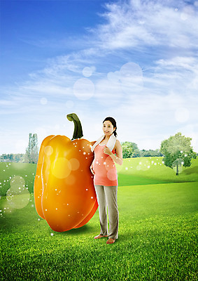 전신 PSD 나무 구름 편집 편집이미지 여자 음식 요가 하늘 피망 한명 서기 웃음 초원 성인 30대 운동복 수건 운동 임산부 한국인 이미지편집 자연요소 식물 1 웰빙 옷 채소 모션 표정 건강 사람 동양인 장년 위생용품 임신 파일형식