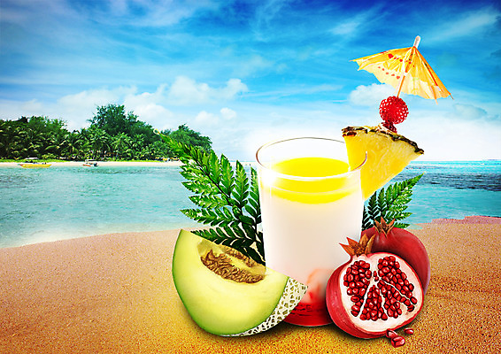 PSD 구름 편집 편집이미지 음료 음식 우산 하늘 단면 나뭇잎 해변 사람없음 장식 컵 야자수 파인애플 석류 메론빵 트로피컬아트 이미지편집 자연요소 나무 식기 빵 바다 잎 과일 열대과일 그림 파일형식