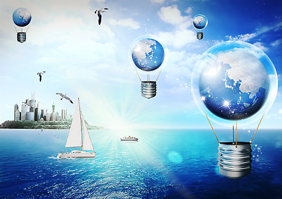 PSD 구름 편집 편집이미지 지구 바다 전구 갈매기 하늘 빌딩 사람없음 글로벌비즈니스 열기구 돛단배 이미지편집 자연요소 배_교통 비즈니스 항공교통 조류 건물 글로벌 파일형식