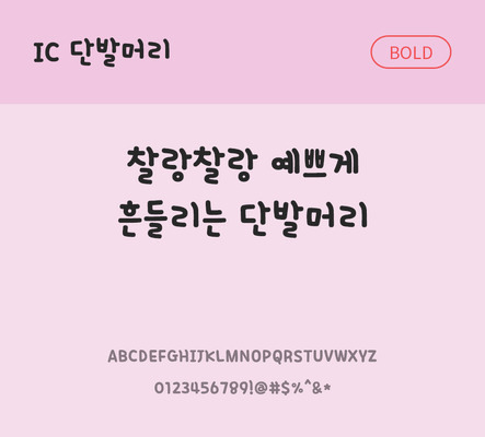 손글씨 한글 사람없음 OTF TTF 볼드체 국문폰트 낱개폰트 설치폰트 단발머리체 문자 폰트 파일형식 IC폰트