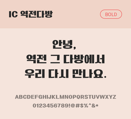 한글 사람없음 OTF TTF 볼드체 국문폰트 낱개폰트 설치폰트 베이직서체 역전다방체 문자 폰트 파일형식 IC폰트