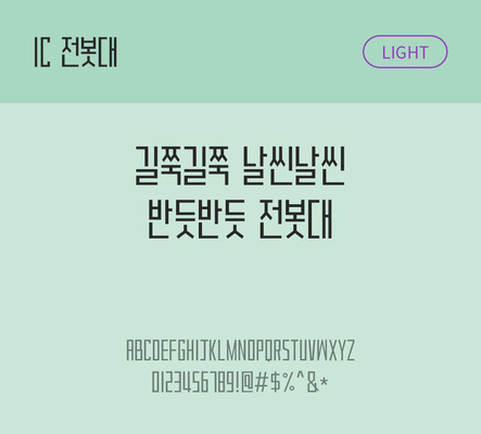 한글 사람없음 OTF TTF 라이트체 국문폰트 낱개폰트 설치폰트 베이직서체 전봇대체 문자 폰트 파일형식 IC폰트