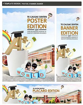 PSD 템플릿 배너 배너템플릿 여자 어린이교육 교육 남자 가로배너 ZIP 포스터 세로배너 어린이 무지개 학사모 학교 두명 앞모습 세트 한국인 현수막 에이플러스 어린이만 자연요소 모자_잡화 뷰포인트 졸업 사람 동양인 가로 세로 점수 파일형식