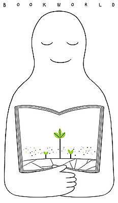 PSD 일러스트 사람모양 책 독서 새싹 프레임일러스트 국내일러스트 모양 식물 프레임 파일형식