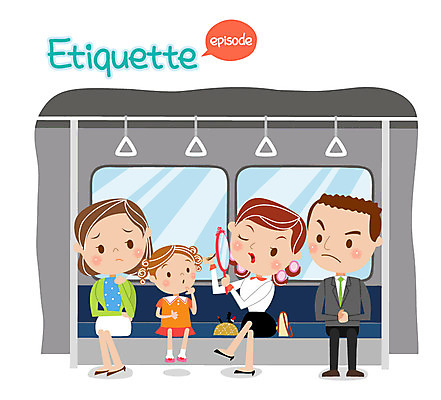 여자 남자 어린이 일러스트 여러명 성인 화장 예절 전철 손거울 공공예절 공공장소 국내일러스트 AI파일 육상교통 다수 대중교통 사람 뷰티 장소 거울 파일형식 벡터