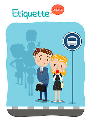 여자 남자 일러스트 성인 두명 스마트폰 예절 버스정류장 엿보기 공공예절 공공장소 국내일러스트 AI파일 모션 사람 핸드폰 스마트기기 장소 역 파일형식 벡터