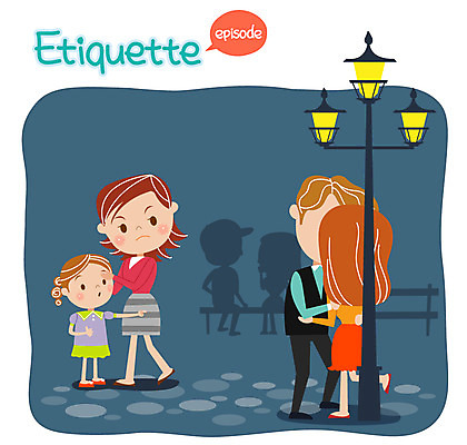 여자 남자 어린이 가로등 일러스트 키스 여러명 성인 예절 공공예절 공공장소 애정행각 국내일러스트 AI파일 공공시설 다수 사람 장소 애정표현 파일형식 벡터