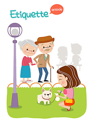 공원 여자 노년 남자 가로등 일러스트 성인 세명 예절 강아지 공공예절 공공장소 배설물 펫티켓 국내일러스트 AI파일 공공시설 사람 반려동물 장소 개 파일형식 벡터