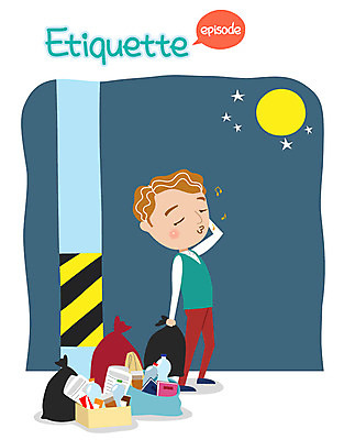 남자 일러스트 한명 성인 달 예절 쓰레기 전봇대 공공예절 공공장소 쓰레기불법투기 국내일러스트 AI파일 자연요소 1 공공시설 사람 장소 파일형식 벡터