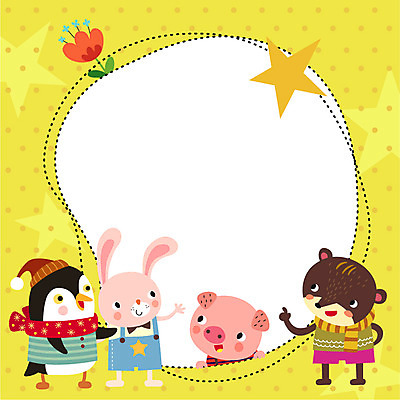 동물 꽃 별 동물캐릭터 일러스트 곰 의인화 사람없음 토끼 돼지 펭귄 프레임일러스트 국내일러스트 일러캐릭터 AI파일 자연요소 식물 캐릭터 포유류 조류 프레임 반려동물 파일형식 벡터