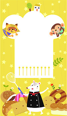 동물 빵 동물캐릭터 일러스트 의인화 요리사모자 사람없음 원숭이 도넛 백곰 너구리 프레임일러스트 국내일러스트 일러캐릭터 AI파일 캐릭터 모자_잡화 음식 곰 포유류 디저트 프레임 요리사 파일형식 벡터