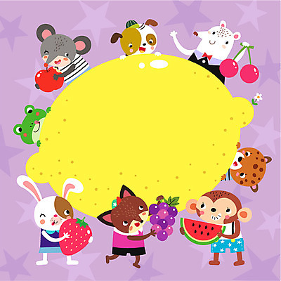 동물 동물캐릭터 일러스트 딸기 포도 수박 의인화 개구리 사람없음 원숭이 토끼 체리 강아지 사과 쥐 레몬 백곰 늑대 표범 프레임일러스트 국내일러스트 일러캐릭터 AI파일 캐릭터 과일 곰 포유류 프레임 양서류 반려동물 개 설치류 파일형식 벡터