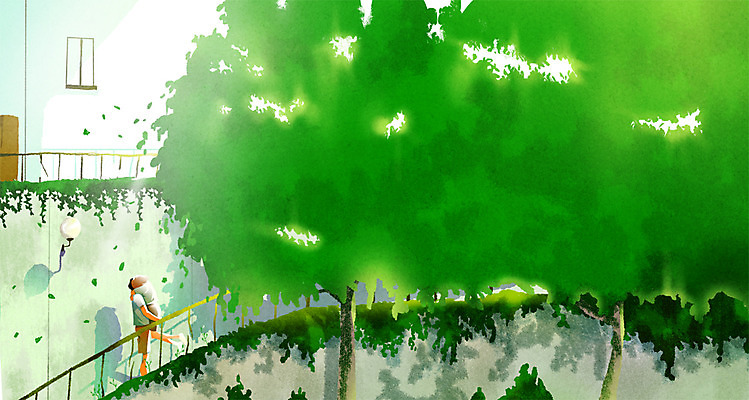 주간 PSD 나무 커플 여자 남자 일러스트 포옹 성인 야외 두명 여름 골목길 국내일러스트 자연요소 식물 계절 길 관계 안기 사람 파일형식