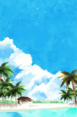 주간 PSD 구름 여자 어린이 백그라운드 일러스트 한명 소녀 해변 야외 여름 야자수 산책 오두막 트로피컬아트 국내일러스트 자연요소 나무 1 계절 바다 휴식 사람 그림 파일형식