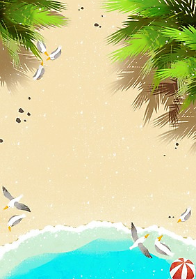 주간 PSD 백그라운드 일러스트 갈매기 해변 사람없음 야외 여름 야자수 파라솔 트로피컬아트 국내일러스트 자연요소 나무 계절 바다 조류 그림 파일형식