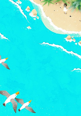 주간 PSD 여자 어린이 백그라운드 일러스트 갈매기 한명 소녀 해변 야외 여름 야자수 국내일러스트 자연요소 나무 1 계절 바다 조류 사람 파일형식