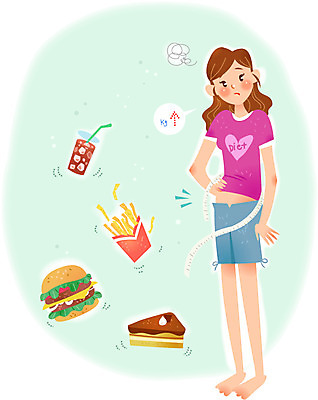 여자 다이어트 일러스트 줄자 한명 성인 감자튀김 햄버거 조각케이크 콜라 국내일러스트 AI파일 1 감자 패스트푸드 자 건강 사람 케이크 튀김 탄산음료 파일형식 벡터