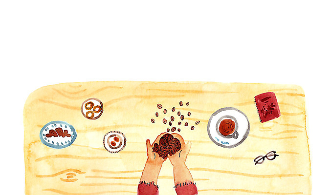 PSD 손 커피 일러스트 신체부위 카페 원두 커피잔 안식처 국내일러스트 음료 휴식 잔 사람 상점 파일형식