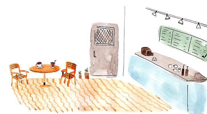 PSD 커피 의자 일러스트 탁자 사람없음 문 카페 커피잔 계산대 안식처 국내일러스트 음료 가구 휴식 잔 상점 파일형식