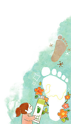 PSD 여자 일러스트 의학 한명 성인 의사 발바닥 무좀 무좀약 국내일러스트 1 발 사람 의료진 파일형식