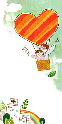 PSD 여자 남자 어린이 일러스트 의학 병원 성인 두명 환자 의사 열기구 국내일러스트 항공교통 사람 의료진 파일형식