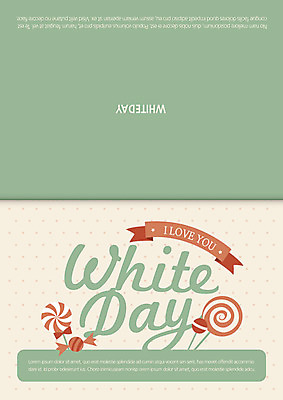 템플릿 기념일 카드템플릿 화이트데이 데이이벤트 막대사탕 사탕 이벤트 사람없음 이미지템플릿 AI파일 디저트 카드_감사 파일형식 벡터