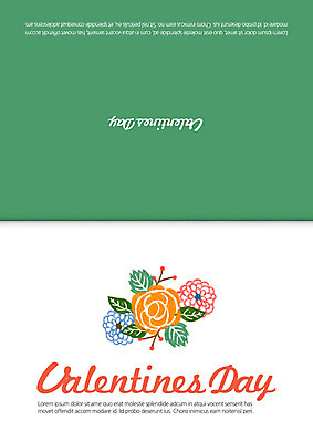 템플릿 기념일 꽃 카드템플릿 데이이벤트 발렌타인데이 이벤트 사람없음 이미지템플릿 AI파일 식물 카드_감사 파일형식 벡터