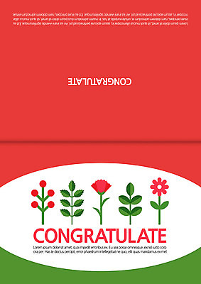 템플릿 꽃 카드템플릿 나뭇잎 사람없음 축하 축하카드 이미지템플릿 AI파일 식물 컨셉 잎 카드_감사 파일형식 벡터