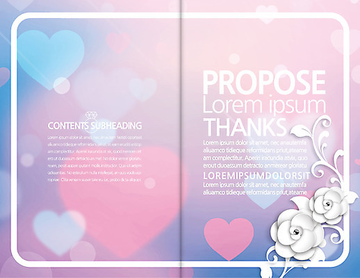 템플릿 꽃 결혼 프로포즈 카드템플릿 이벤트 사람없음 하트 보케 이미지템플릿 AI파일 모양 식물 카드_감사 파일형식 벡터