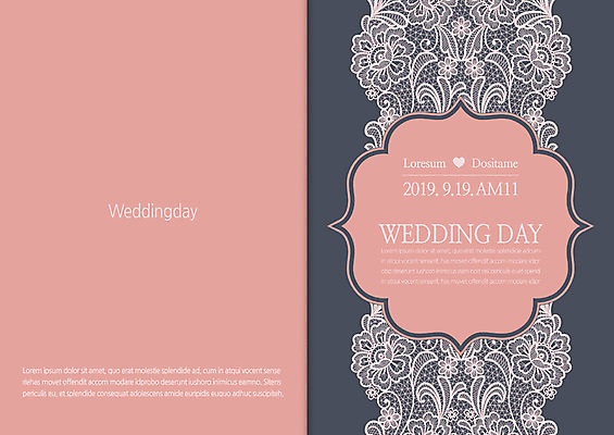 템플릿 꽃 결혼 카드템플릿 사람없음 청첩장 초대장 축하카드 이미지템플릿 AI파일 식물 카드_감사 이벤트 파일형식 벡터