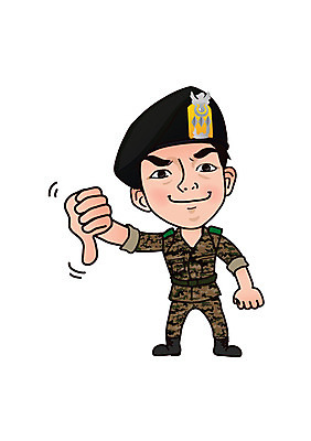 캐릭터 남자 일러스트 한명 성인 군인 엄지손가락 군복 육군 군인캐릭터 특수부대 특수부대원 특전사 특전사모자 일러캐릭터 AI파일 직업 모자_잡화 1 유니폼 손가락 군대 사람 전사 국군 부대 파일형식 벡터