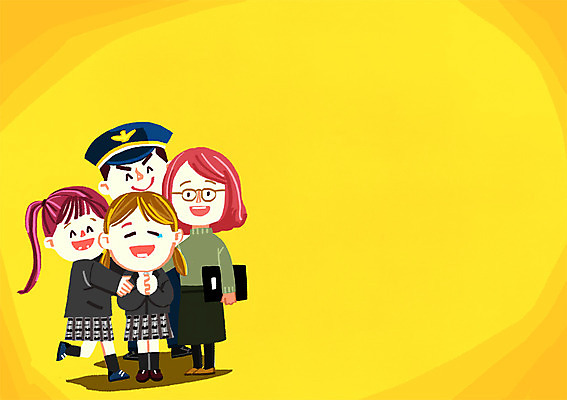 PSD 학생 여자 남자 교복 일러스트 청소년 여러명 성인 교사 도움 경찰 보호 경찰모자 학교폭력 국내일러스트 직업 모자_잡화 옷 다수 컨셉 사람 폭력 파일형식