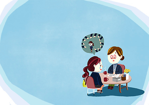 PSD 학생 여자 교복 의자 일러스트 청소년 탁자 성인 두명 울음 학대 상담 학교폭력 국내일러스트 옷 가구 표정 사람 폭력 사회이슈 파일형식