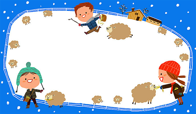 PSD 식물 여자 남자 어린이 일러스트 자연 털모자 세명 바구니 양 체험학습 양떼 양떼목장 국내일러스트 모자_잡화 포유류 사람 목장 체험 생태계 파일형식