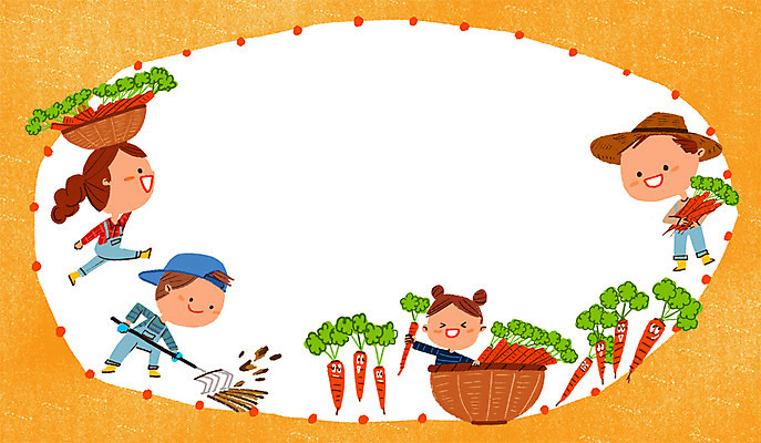 PSD 여자 남자 어린이 일러스트 자연 여러명 바구니 당근 체험학습 농장체험 갈고리 국내일러스트 다수 뿌리채소 사람 농장 체험 생태계 파일형식