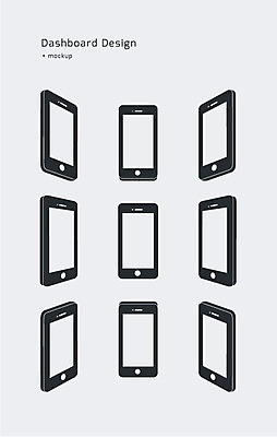 일러스트 모바일 사람없음 스마트폰 세트 목업 대시보드 국내일러스트 AI파일 핸드폰 스마트기기 파일형식 벡터