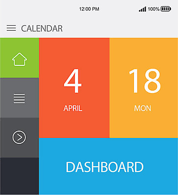 일러스트 모바일 사람없음 숫자 달력 4월 목업 대시보드 국내일러스트 AI파일 문자 날짜 파일형식 벡터
