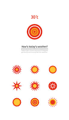 아이콘 사람없음 세트 태양 날씨아이콘 대시보드 2D아이콘 AI파일 자연요소 날씨 파일형식 벡터