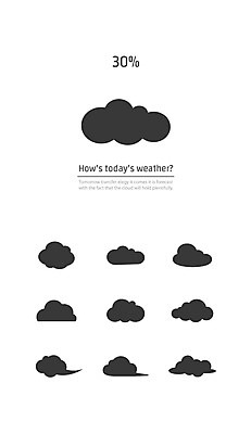 구름 아이콘 사람없음 세트 먹구름 날씨아이콘 대시보드 2D아이콘 AI파일 자연요소 날씨 파일형식 벡터 구름_자연