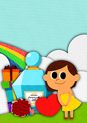 PSD 여자 꽃다발 일러스트 한명 성인 선물상자 향수 성년의날 하트모형 국내일러스트 1 기념일 꽃 선물 사람 상자 모형 화장품 파일형식