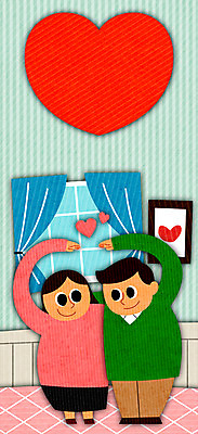 PSD 부부 여자 남자 일러스트 어깨동무 성인 두명 하트 국내일러스트 모양 커플 포즈 사람 파일형식