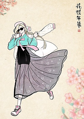 PSD 여자 운동화 일러스트 한명 성인 선글라스 벚꽃 전통의상 한복 먹 한지 퓨전 한국화 야구점퍼 미인도 생활한복 스냅백 시스루 국내일러스트 1 한국전통 전통 꽃 종이 안경 신발 서예 사람 점퍼 동양화 파일형식