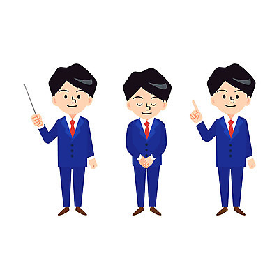 전신 캐릭터 남자 일러스트 비즈니스 정장 성인 세명 검지손가락 인사 비즈니스맨 발표 일러캐릭터 AI파일 옷 손가락 사람 예절 직장인 파일형식 벡터