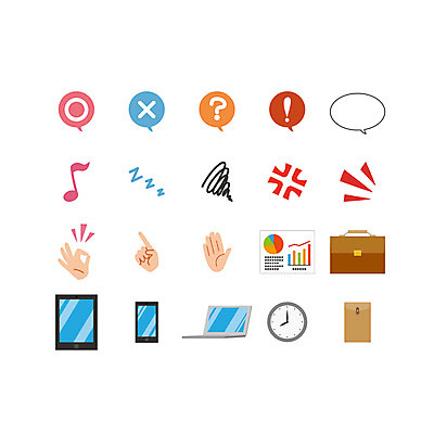 시계 말풍선 서류가방 음표 일러스트 비즈니스 그래프 서류봉투 사람없음 노트북 스마트폰 세트 태블릿 사무용품 금지 물음표 느낌표 OK X 아니오 손모양 O 국내일러스트 AI파일 모양 기호 알파벳 음악 가방 문구용품 봉투 손짓 전자제품 핸드폰 스마트기기 파일형식 벡터 손_신체부위