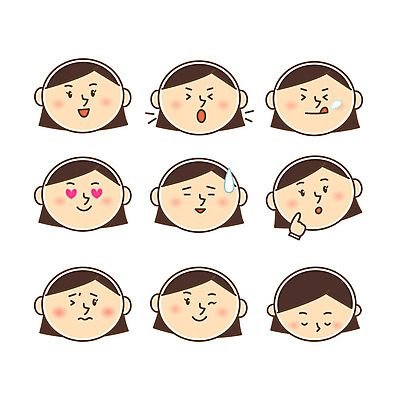 캐릭터 여자 얼굴 일러스트 비즈니스 표정 사랑 윙크 여러명 성인 비즈니스우먼 졸음 당황 일러캐릭터 AI파일 감정 다수 사람 신체부위 직장인 파일형식 벡터