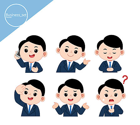 캐릭터 남자 일러스트 비즈니스 정장 여러명 상반신 성인 스마트폰 물음표 인사 비즈니스맨 통화 곤란 일러캐릭터 AI파일 기호 옷 다수 모션 사람 핸드폰 스마트기기 예절 직장인 파일형식 벡터