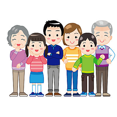 전신 캐릭터 여자 할아버지 노년 남자 할머니 어린이 일러스트 가족 엄마 대가족 여러명 성인 자녀 아빠 일러캐릭터 AI파일 다수 관계 사람 파일형식 벡터